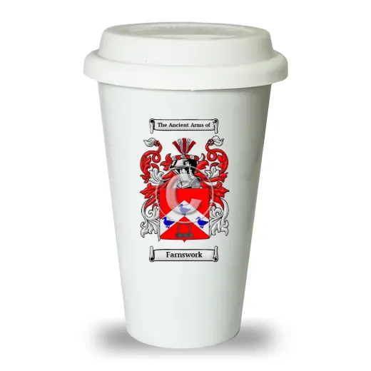 Farnswork Ceramic Tumbler with Lid