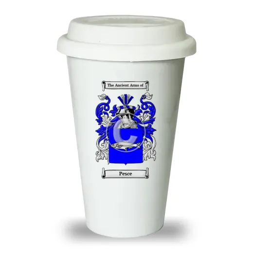 Pesce Ceramic Tumbler with Lid