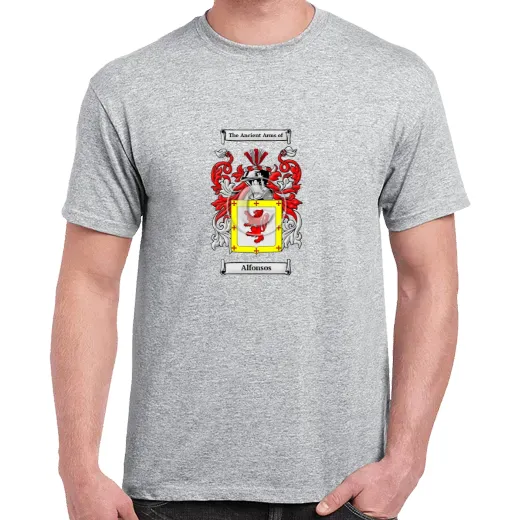 Alfonsos Grey Coat of Arms T-Shirt