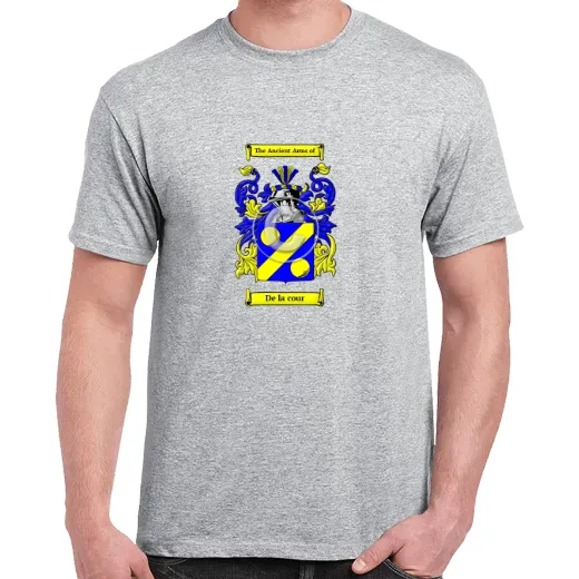 De la cour Grey Coat of Arms T-Shirt