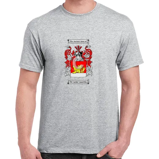 De'saint'martin Grey Coat of Arms T-Shirt