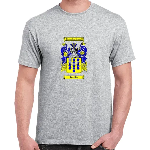 De'villa Grey Coat of Arms T-Shirt