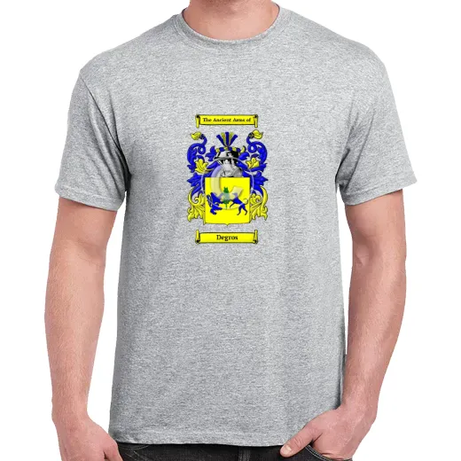 Degros Grey Coat of Arms T-Shirt