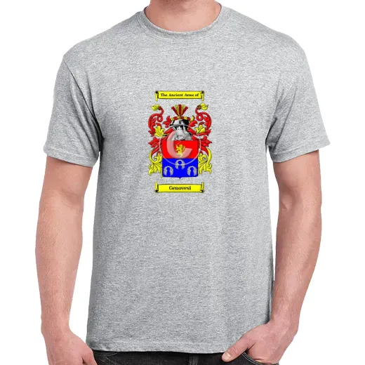 Genovesi Grey Coat of Arms T-Shirt