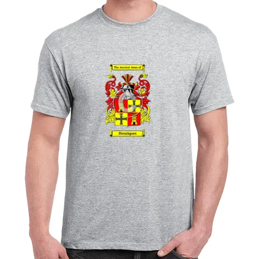 Henriques Grey Coat of Arms T-Shirt
