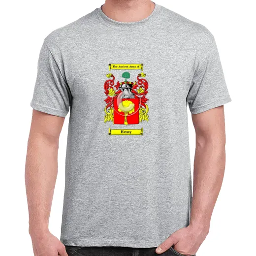 Hensy Grey Coat of Arms T-Shirt