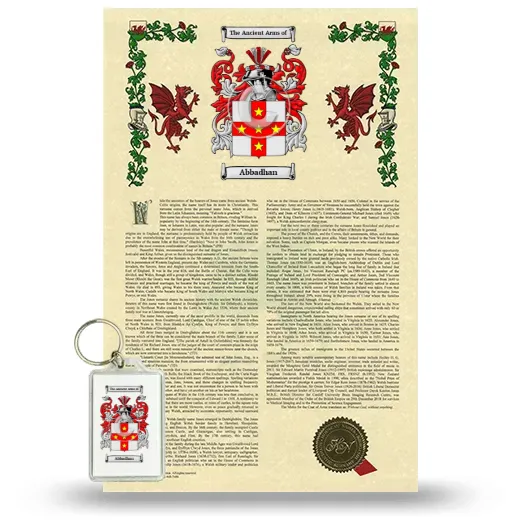 Abbadhan Armorial History and Keychain Package