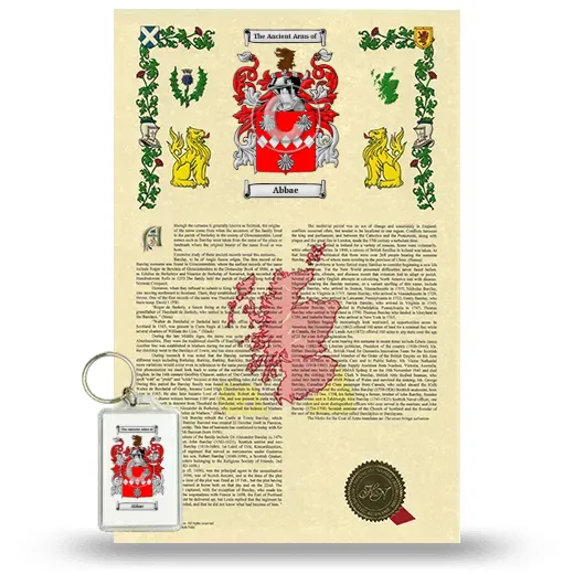 Abbae Armorial History and Keychain Package