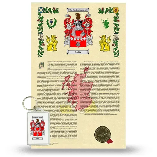 Abbie Armorial History and Keychain Package