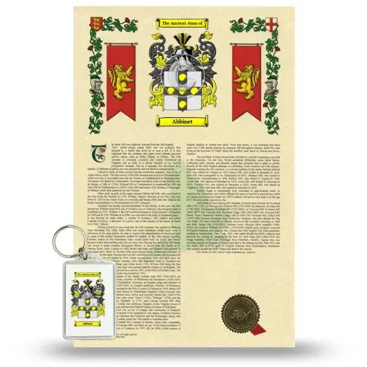 Abbinet Armorial History and Keychain Package