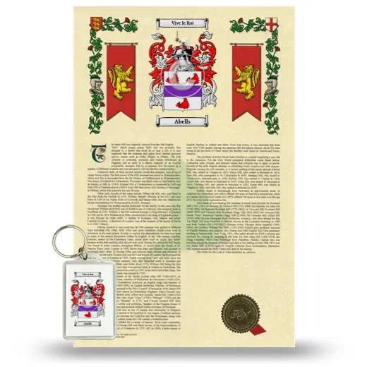 Abells Armorial History and Keychain Package