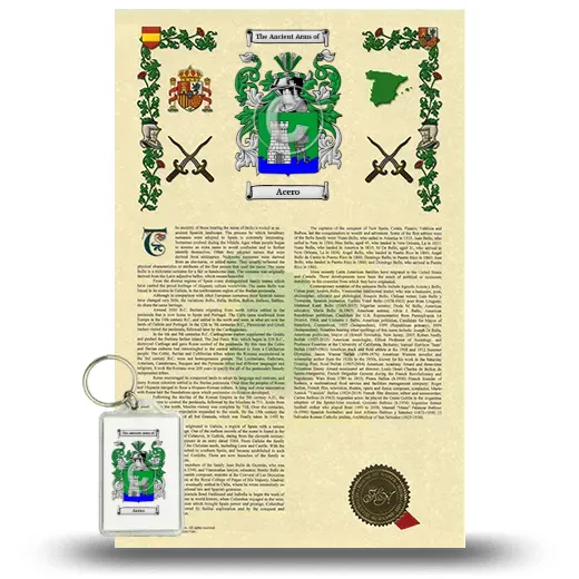 Acero Armorial History and Keychain Package