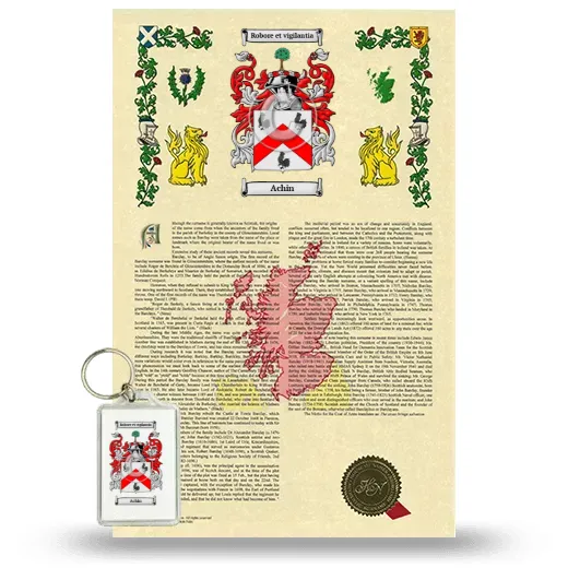 Achin Armorial History and Keychain Package