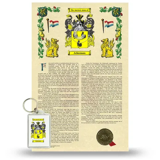 Ackarman Armorial History and Keychain Package