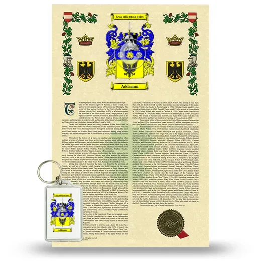Addamm Armorial History and Keychain Package