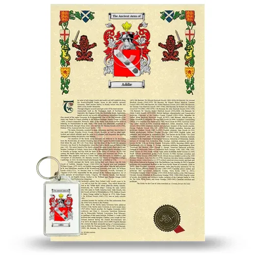 Addie Armorial History and Keychain Package
