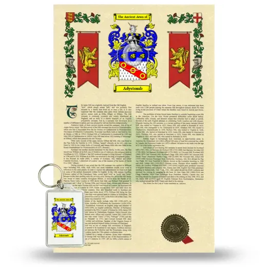 Adystomb Armorial History and Keychain Package