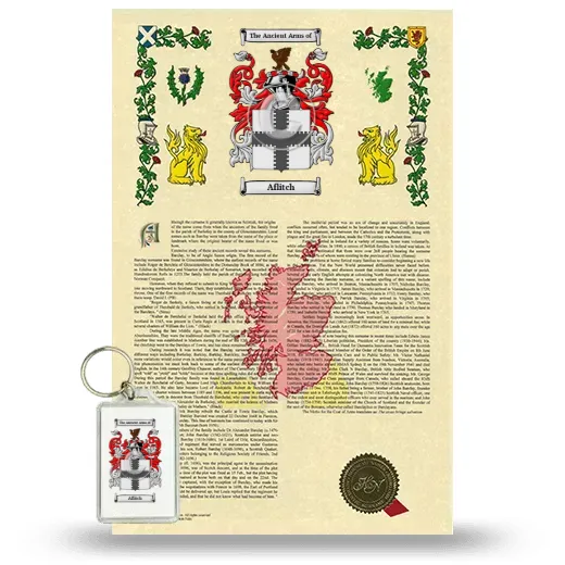 Aflitch Armorial History and Keychain Package