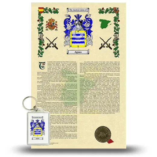 Aguas Armorial History and Keychain Package