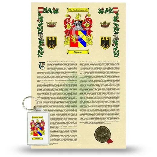 Aignner Armorial History and Keychain Package