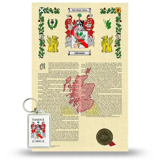 Aikemint Armorial History and Keychain Package