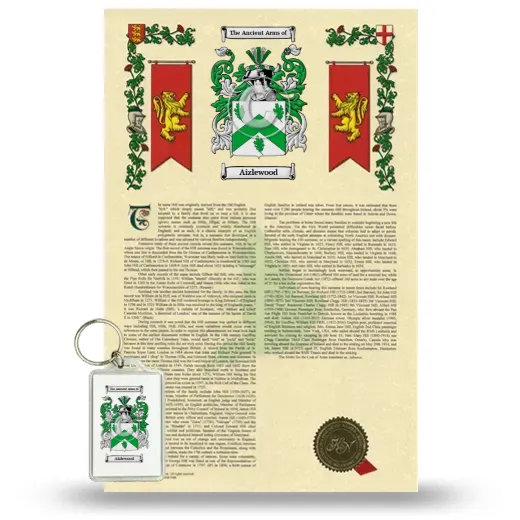 Aizlewood Armorial History and Keychain Package