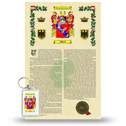 Albach Armorial History and Keychain Package