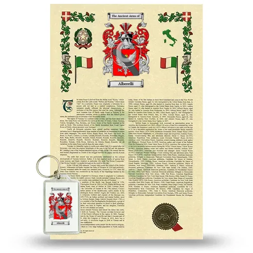 Alberelli Armorial History and Keychain Package