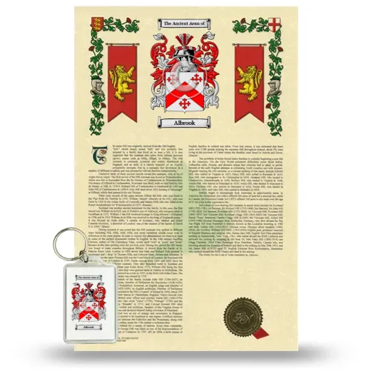 Albrook Armorial History and Keychain Package