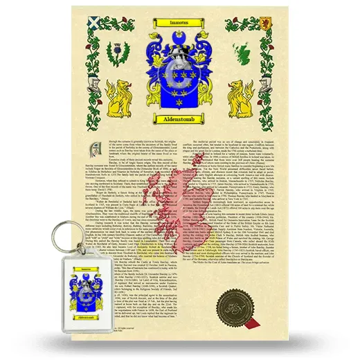 Aldenstomb Armorial History and Keychain Package