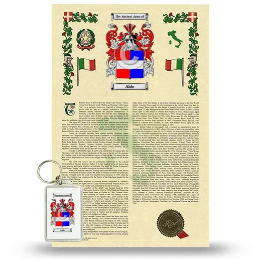 Aldo Armorial History and Keychain Package