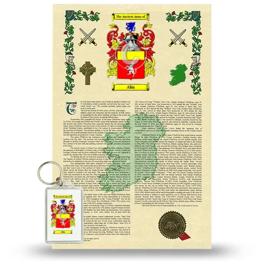 Alin Armorial History and Keychain Package