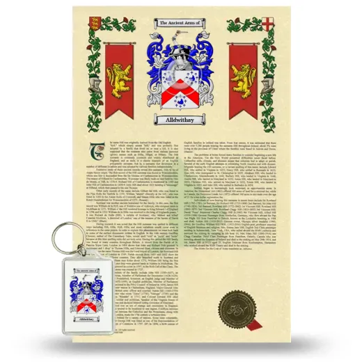 Alldwithay Armorial History and Keychain Package