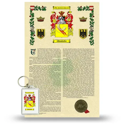 Allendorfer Armorial History and Keychain Package