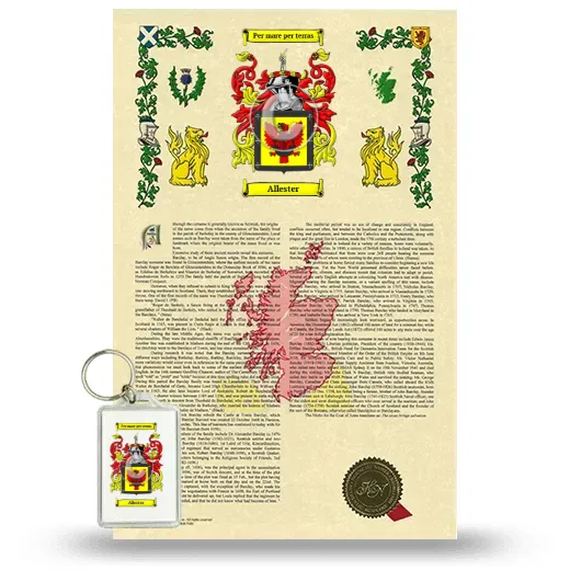 Allester Armorial History and Keychain Package