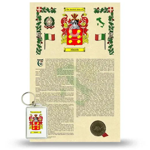 Almada Armorial History and Keychain Package
