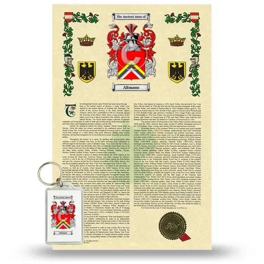 Altmans Armorial History and Keychain Package