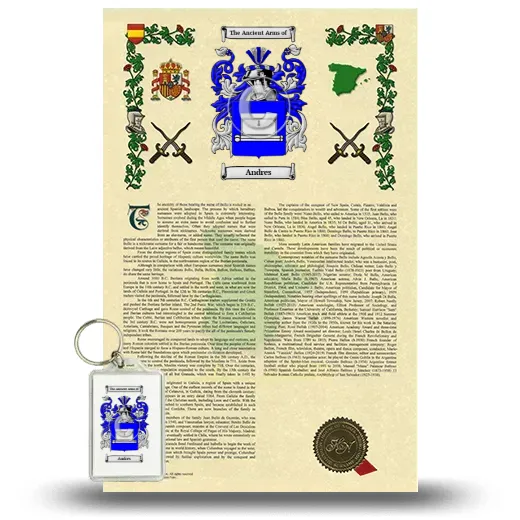 Andres Armorial History and Keychain Package