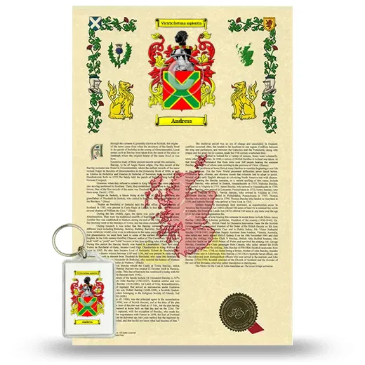 Andress Armorial History and Keychain Package