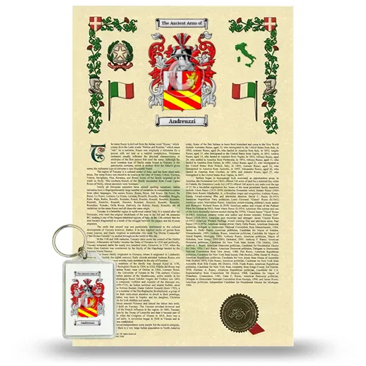 Andreuzzi Armorial History and Keychain Package