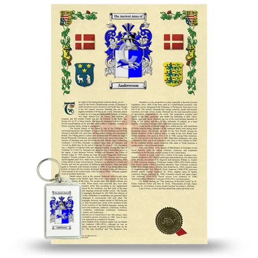 Andrewson Armorial History and Keychain Package