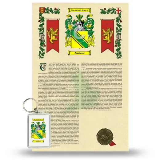 Ansbrow Armorial History and Keychain Package