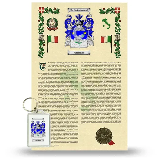 Antonino Armorial History and Keychain Package