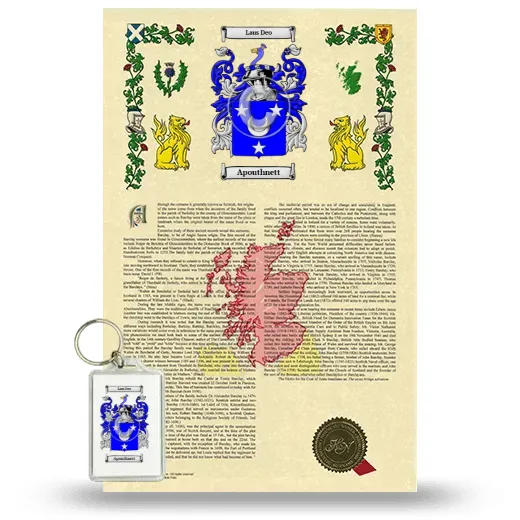 Apouthnett Armorial History and Keychain Package