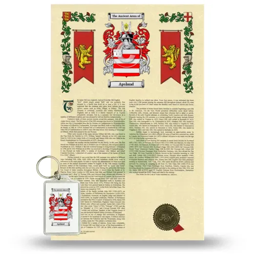 Apsland Armorial History and Keychain Package