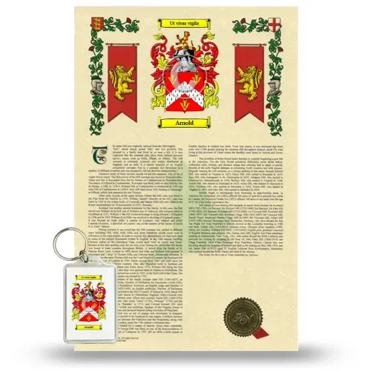 Arnold Armorial History and Keychain Package