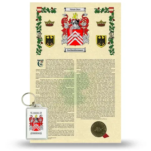 Aschenbrenner Armorial History and Keychain Package
