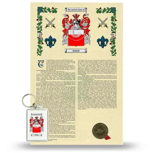 Asstor Armorial History and Keychain Package
