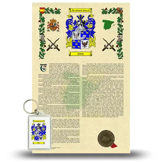 Atess Armorial History and Keychain Package