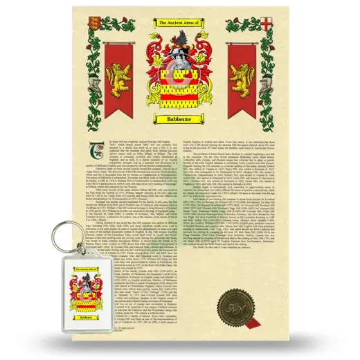 Babbente Armorial History and Keychain Package